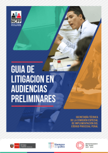 GUIA DE LITIGACION EN AUDIENCIAS PRELIMINARES