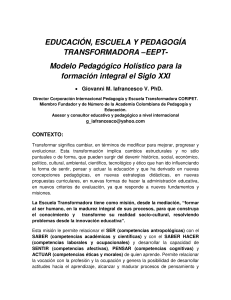 EDUCACION ESCUELA Y PEDAGOGIA TRANSFORMA