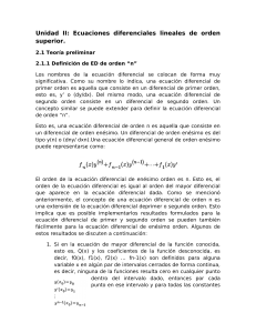 unidad II ecuaciones diferenciales