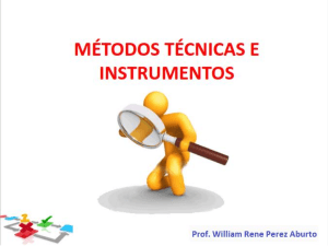 Metodos, Tecnicas e Instrumentos de Investigacion