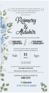 Invitación boda - DIGITAL 3 PERSONA