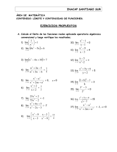 Ejercicios de Limite y Continuidad de Funciones (1)
