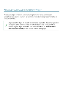 COMBINACIONES LIBREOFFICE 7.3 WRITER