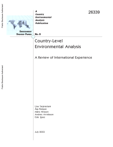 Country level environmental analysis 