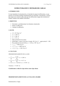 Estructuración y Metrado de Cargas