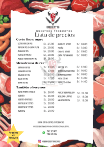 Póster precios restaurante comida a domicilio en color naranja (5)