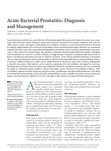 Acute Bacterial Prostatitis Diagnosis and Management 2016