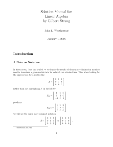 strang gilbert linear algebra and its applications solution