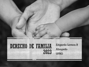 Derecho de familia 2023 - parte introductoria