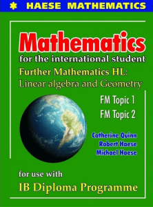 Further Mathematics HL - Linear Algebra and Geometry ( PDFDrive )