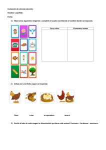 Evaluación de ciencias naturales 3°