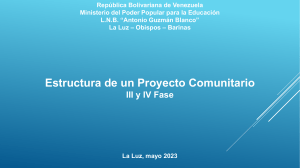 Estructura de un Proyecto Comunitario III y IV Fase 115246