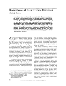 Biomechanics of Deep Overbite Correction