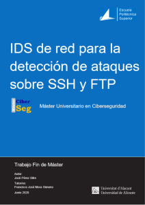 IDS de red para la deteccion de ataques sobre SSH y FTP Perez Sifre Jose