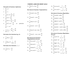 FORMULARIO DERIVADAS