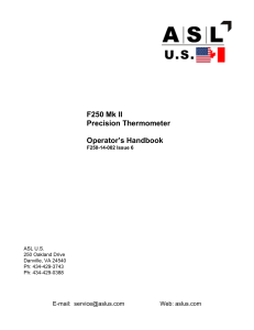 ASLUS F250 operators handbook