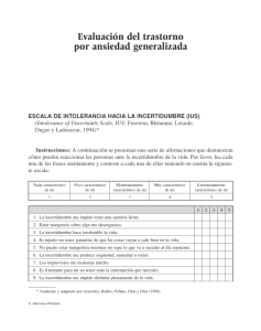 Escala de Intolerancia Hacia La Incertidumbre (IUS)