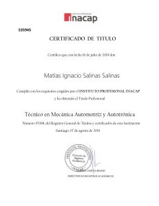 Certificado De Titulo Inacap