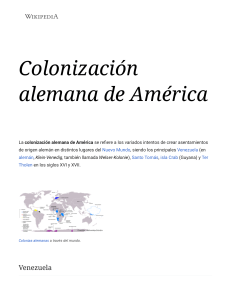 Colonización alemana de América - Wikipedia, la enciclopedia libre (1)