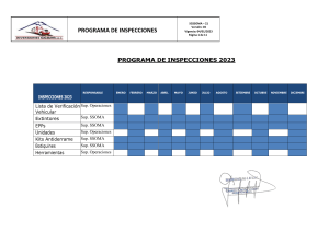 21. PROGRAMA DE INSPECCIONES 2023