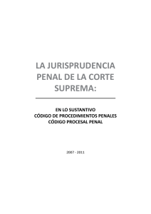 Jurisprudencia penal de la Corte SUprema
