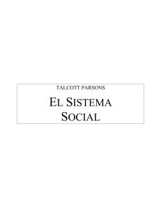 Talcott Parsons El sistema social