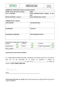 11. Formato de Paz y Salvo Desvinculación Laboral