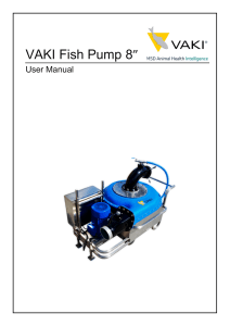 VAKI Fish Pump 8" User Manual - Operation & Maintenance