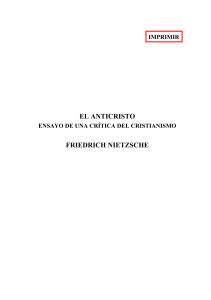 El Anticristo - Friedrich Nietzsche