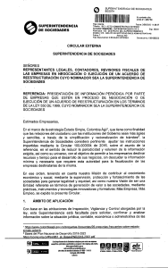 SUPERSOCIEDADES. CIRCULAR 100-000003 MAYO 3 DE 2022. ENVIO INF. SOCIEDADES EN ORGANIZACIÓN