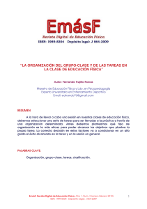 Organizaci&oacute;n Grupo-Clase y Tareas en Educaci&oacute;n F&iacute;sica
