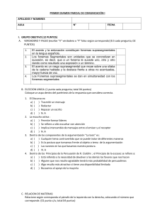 PRIMER EXAMEN PARCIAL DE COMUNICACIÓN I