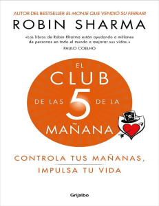 El club de las 5 de la mañana. Robin Sharma