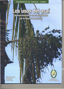 1. 2010, Carpio etal. Aprovechamiento sostenible de frutos de asaí en el Bajo Paraguá Comunidad Porvenir