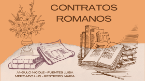 CONTRATOS ROMANOS