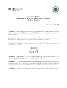 Primer Selectivo Primaria (Quinto Honduras)