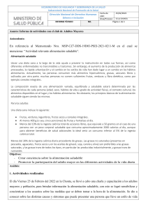 Informe Adultos Mayores Alimentación Saludable FEBRERO