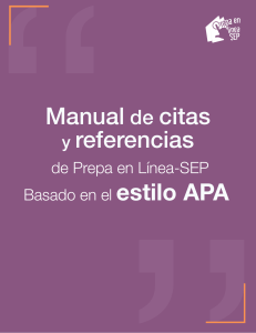 Manual de citas y referencias para bachillerato. PL-SEP