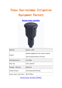 Buried rocker sprinkler