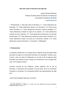 Diez tesis sobre el feminismo en el siglo XXI