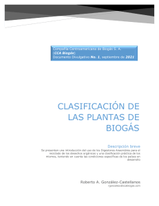 Clasificación de Plantas de Biogás (10-09-2021)