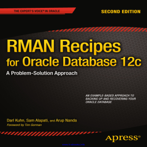 RMAN Recipes for Oracle Database a problem solution approach