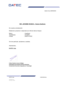 Informe tecnico Totems