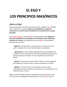 EL EGO Y LOS POSTULADOS MASONICOS