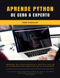 Aprende Python desde cero a experto: Gu&iacute;a completa