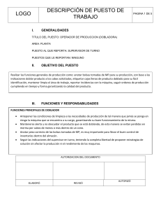 FUNCIONES DE PUESTO 