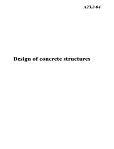 CSA A23[1].3-04 - Design of Concrete Structures