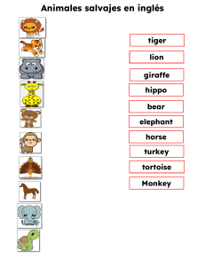 animales salvajes en inglés