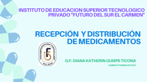 RECEPCION Y DISTRIBUCION DE MEDICAMENTOS PDF