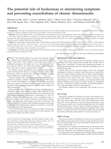 The potential role of hyaluronan in minimizing symptoms and preventing exacerbations of chronic rhinosinusitis